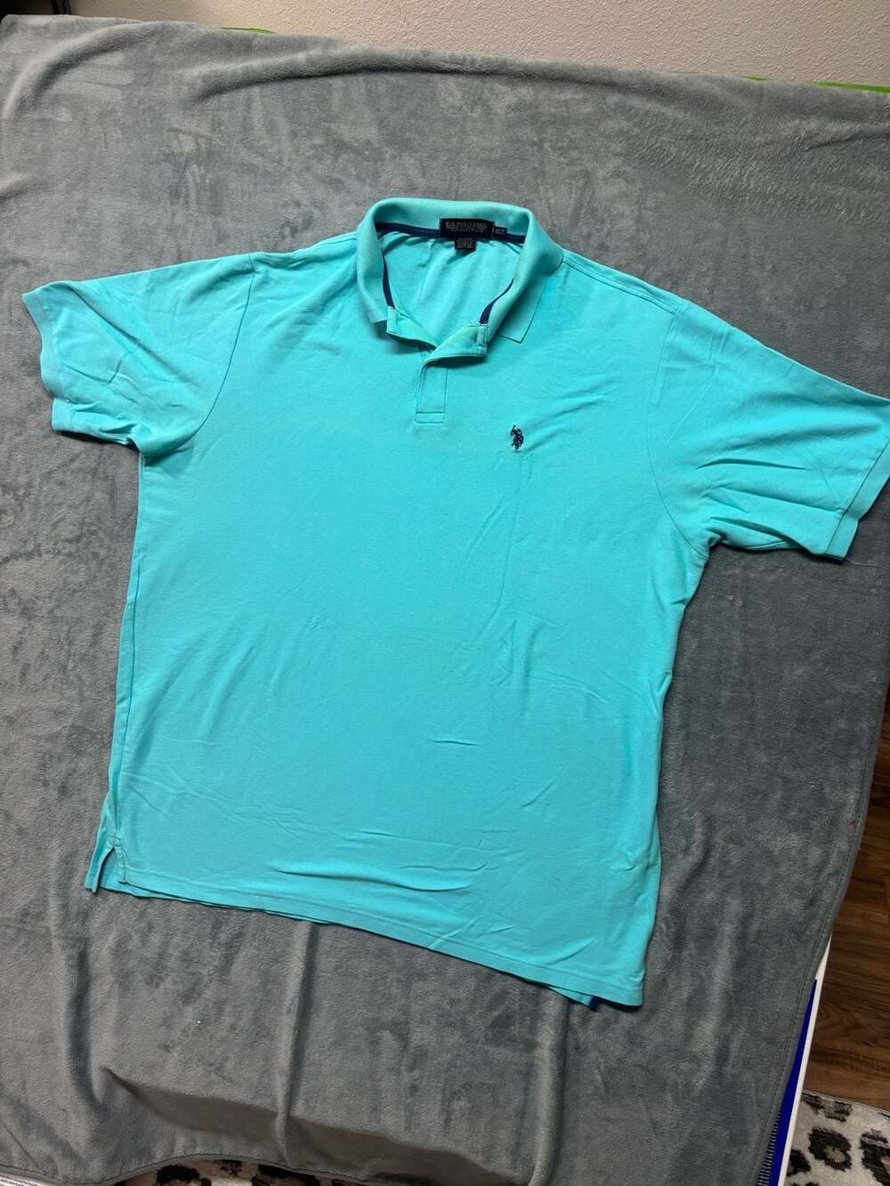 U.S. Polo Assn. Ultimate Pique Short Sleeve Polo Shirt Teal 3XLT